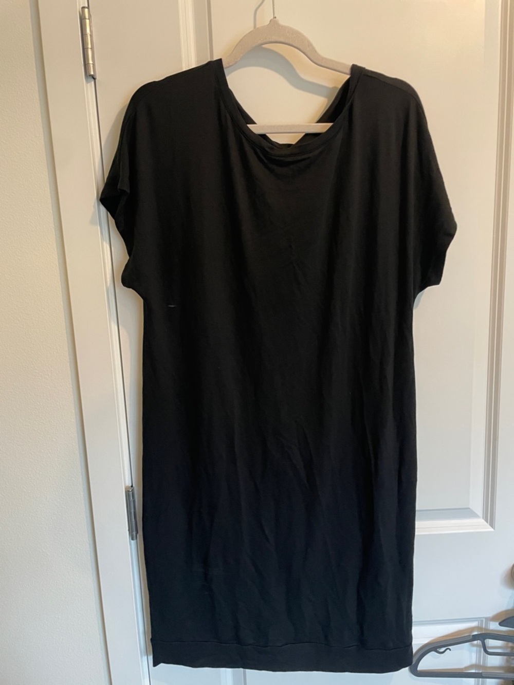 GAP M Tall - Classic Black T-Shirt Dress